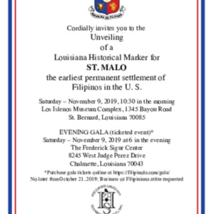 Promotion for St. Malo Marker Unveiling